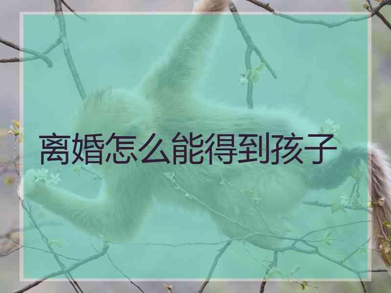 离婚怎么能得到孩子