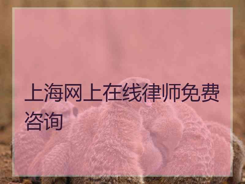 上海网上在线律师免费咨询