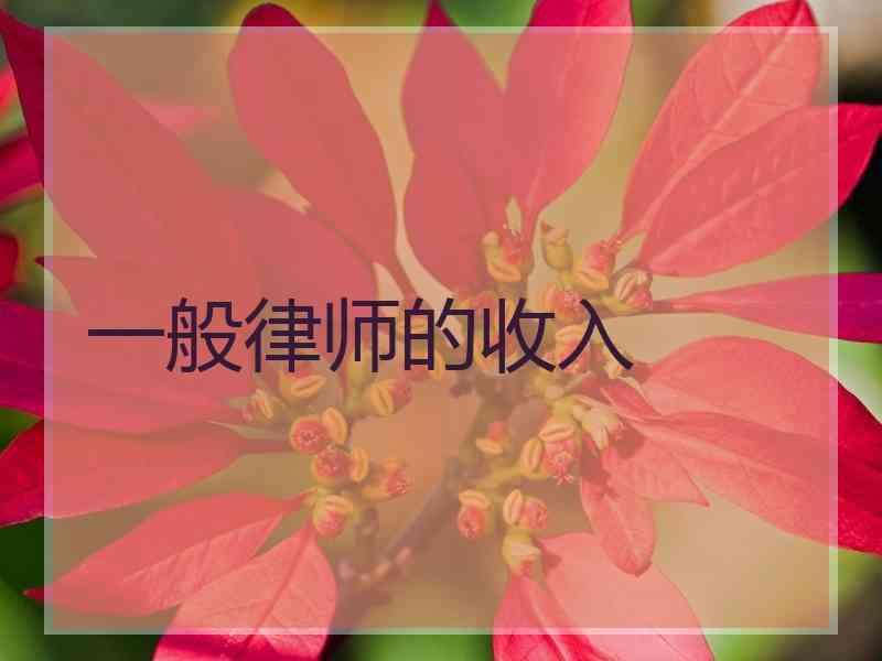 一般律师的收入