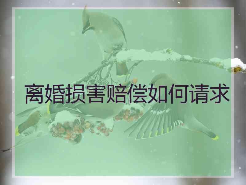 离婚损害赔偿如何请求