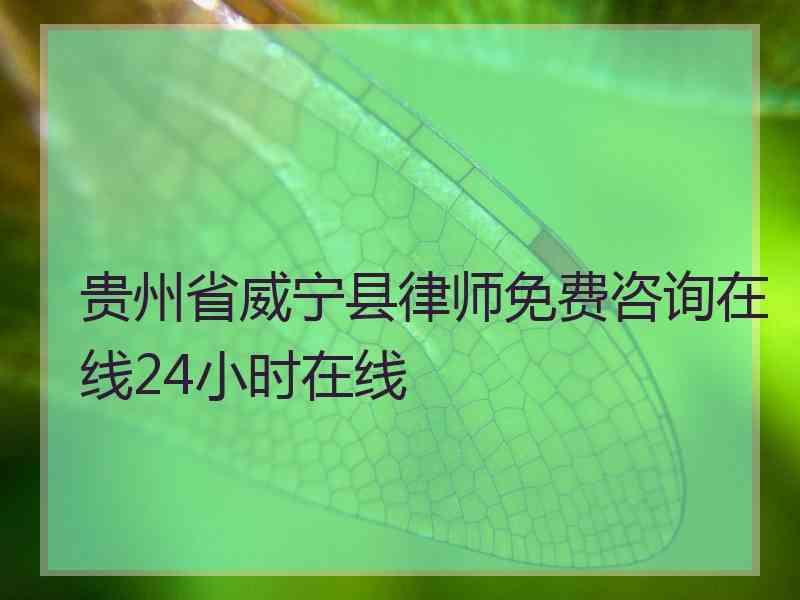 贵州省威宁县律师免费咨询在线24小时在线