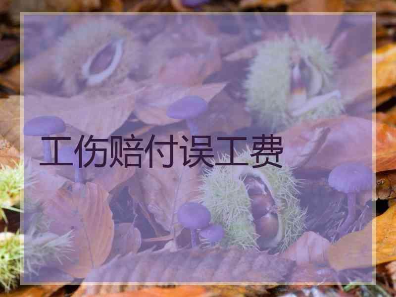 工伤赔付误工费