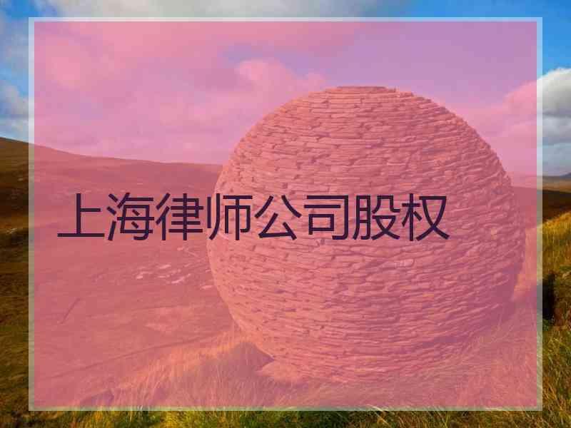 上海律师公司股权