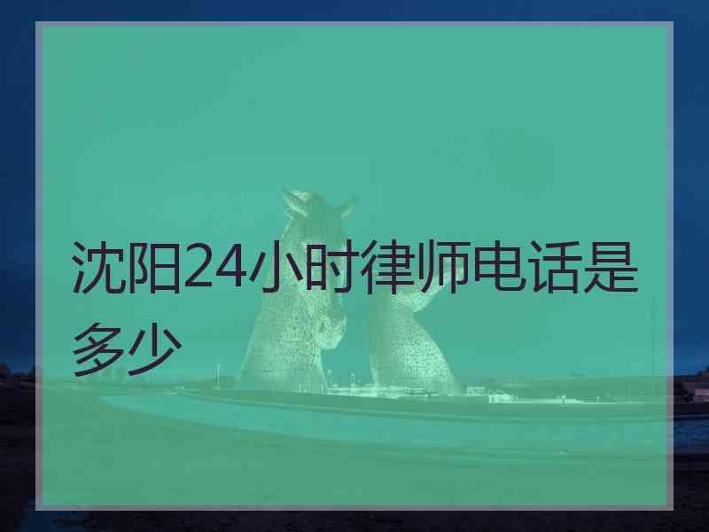 沈阳24小时律师电话是多少