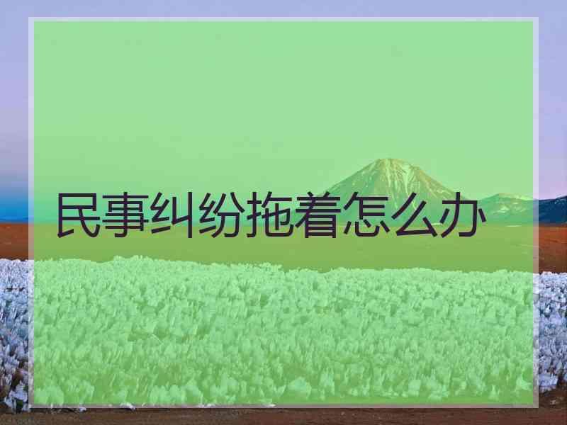 民事纠纷拖着怎么办