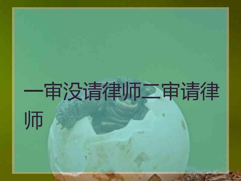 一审没请律师二审请律师