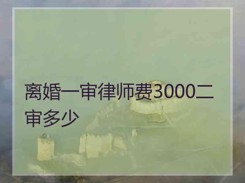 离婚一审律师费3000二审多少