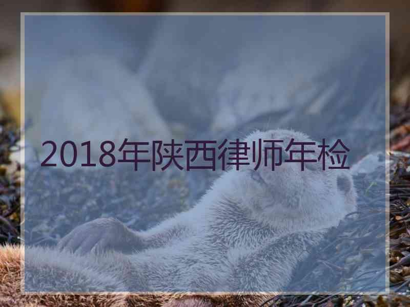 2018年陕西律师年检