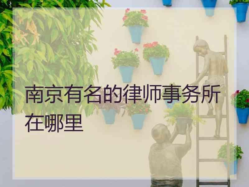 南京有名的律师事务所在哪里