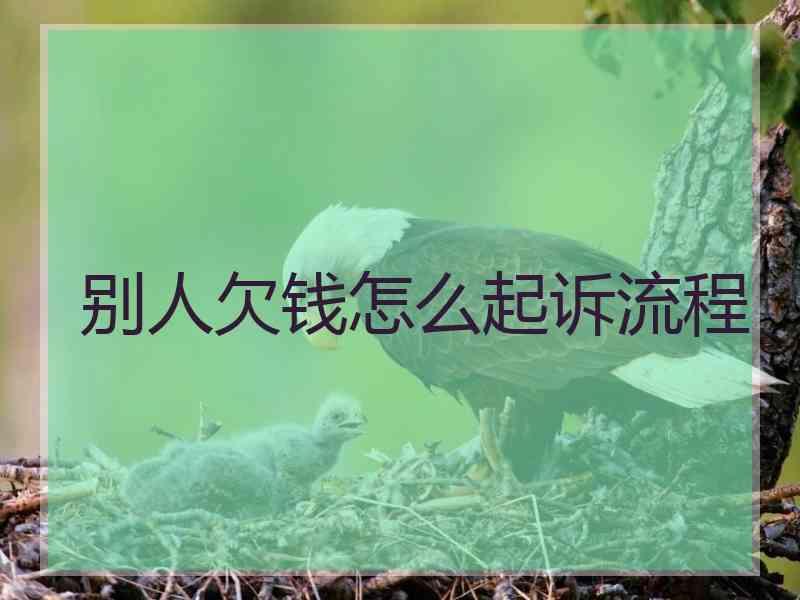 别人欠钱怎么起诉流程