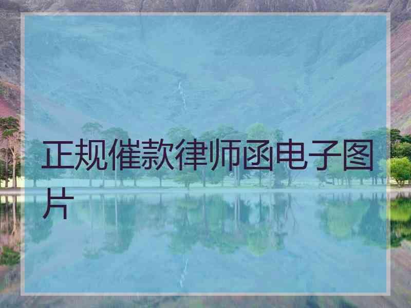 正规催款律师函电子图片