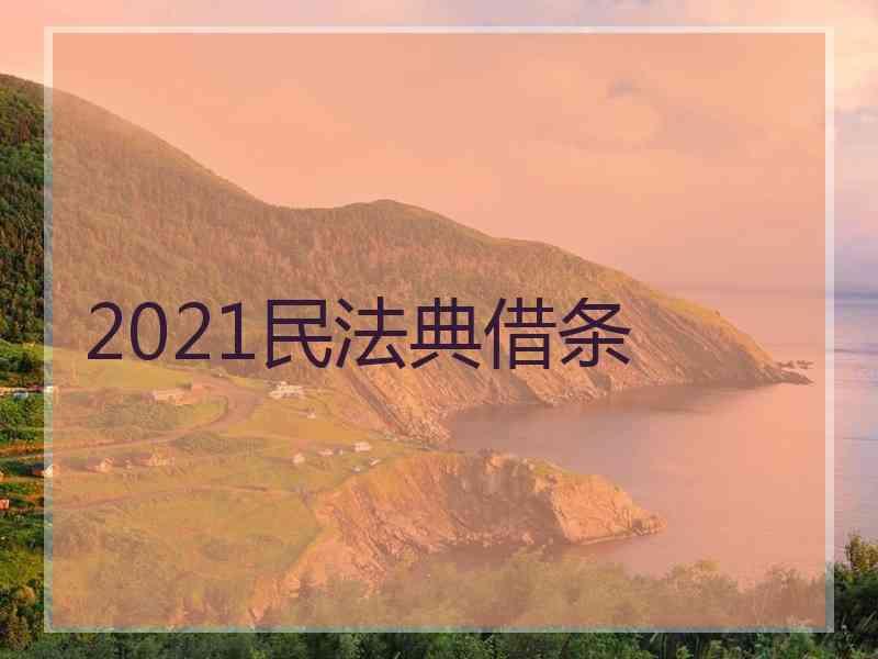 2021民法典借条