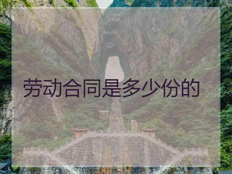 劳动合同是多少份的