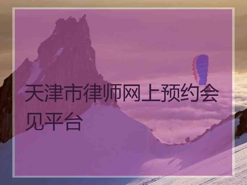 天津市律师网上预约会见平台