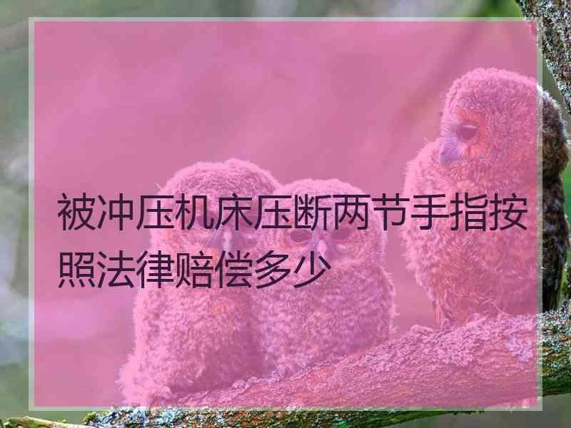 被冲压机床压断两节手指按照法律赔偿多少