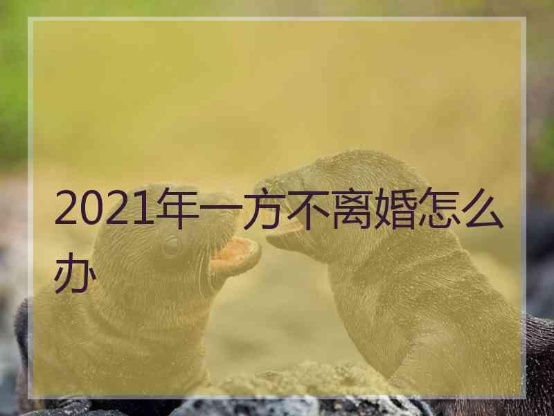 2021年一方不离婚怎么办