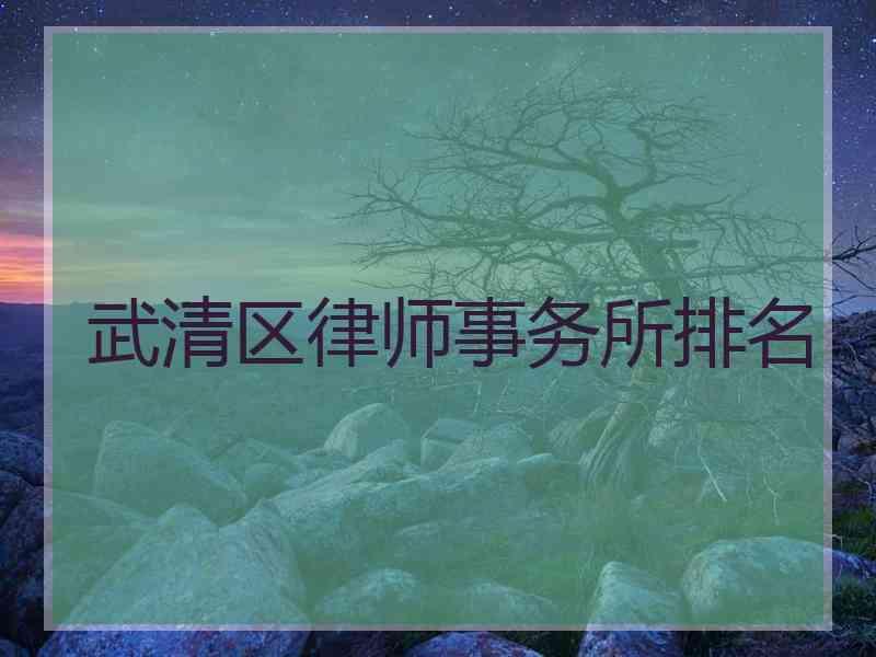 武清区律师事务所排名