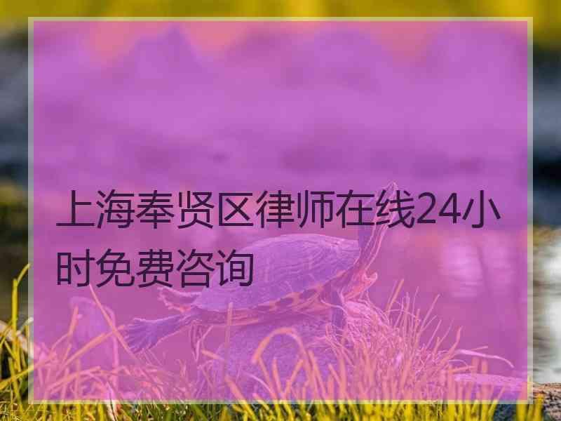 上海奉贤区律师在线24小时免费咨询