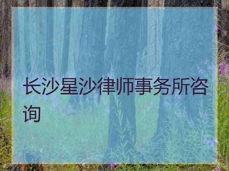 长沙星沙律师事务所咨询