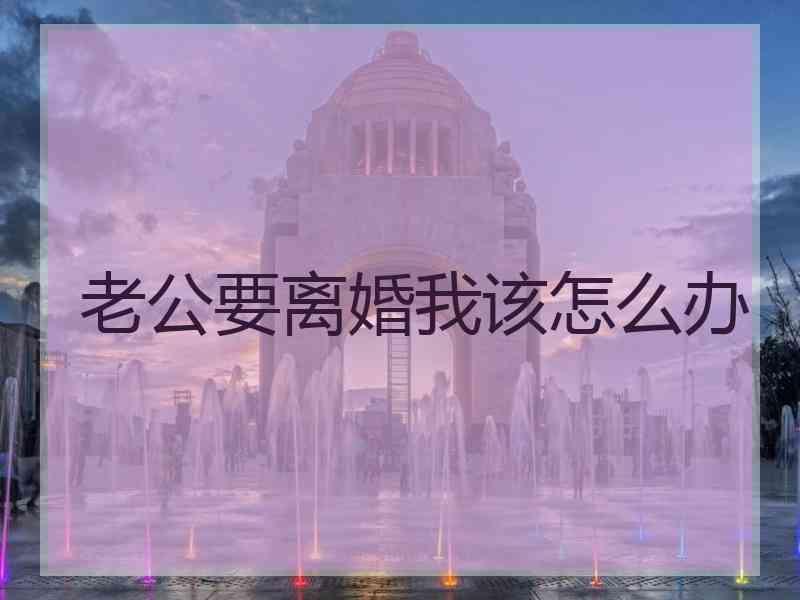 老公要离婚我该怎么办