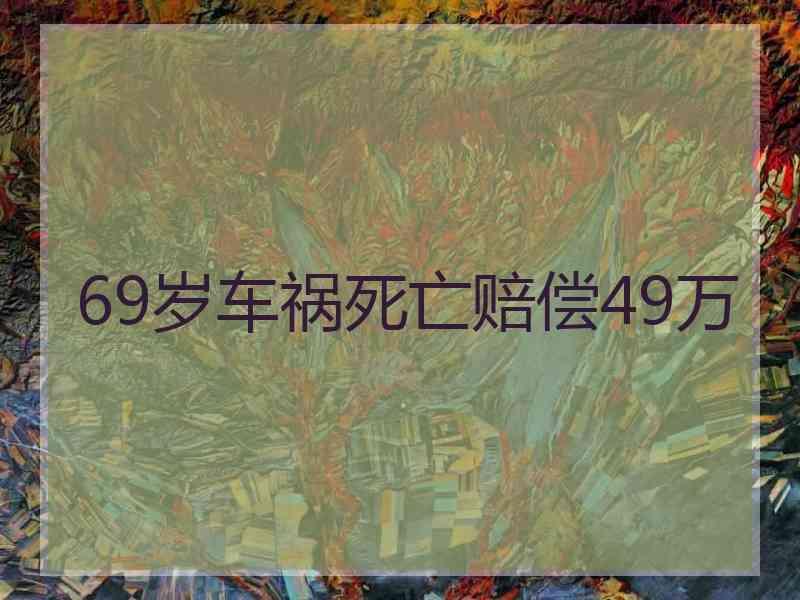 69岁车祸死亡赔偿49万