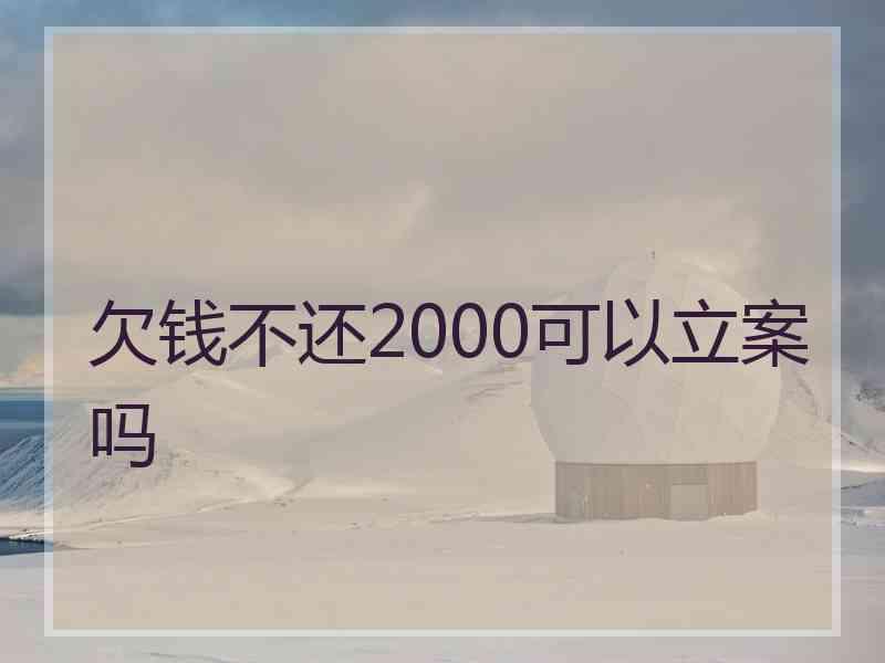 欠钱不还2000可以立案吗