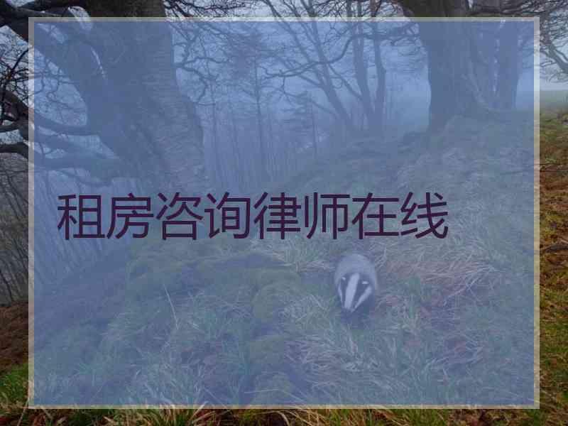 租房咨询律师在线