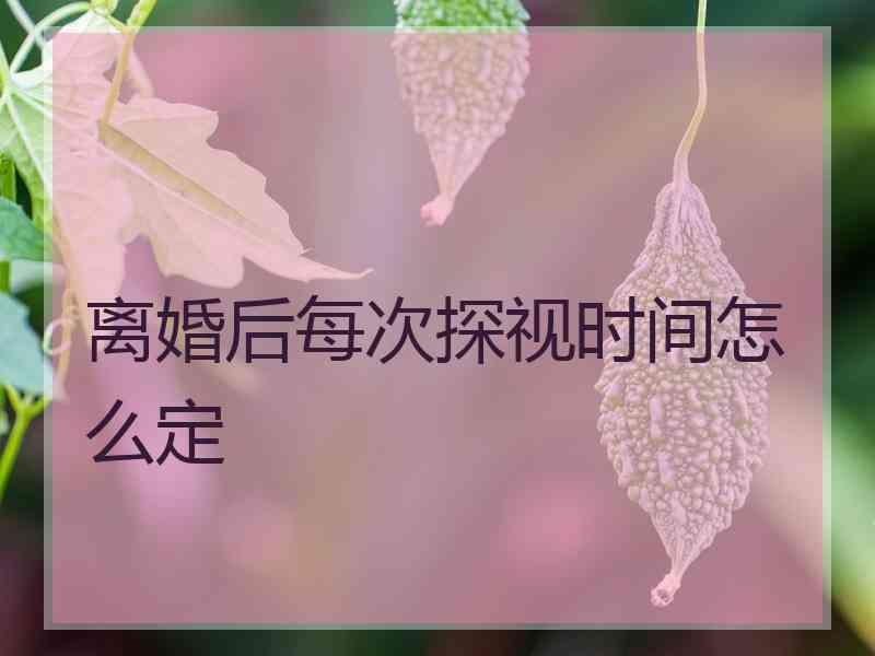 离婚后每次探视时间怎么定