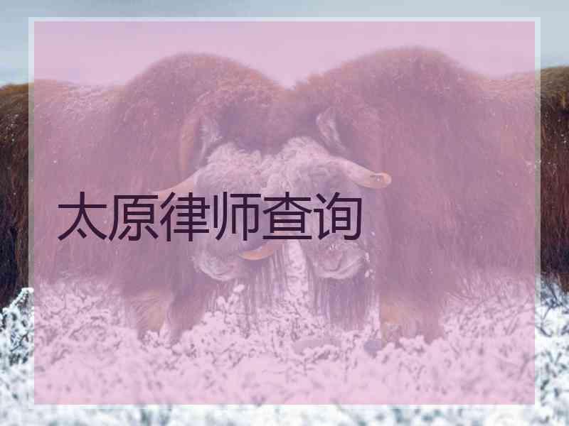 太原律师查询