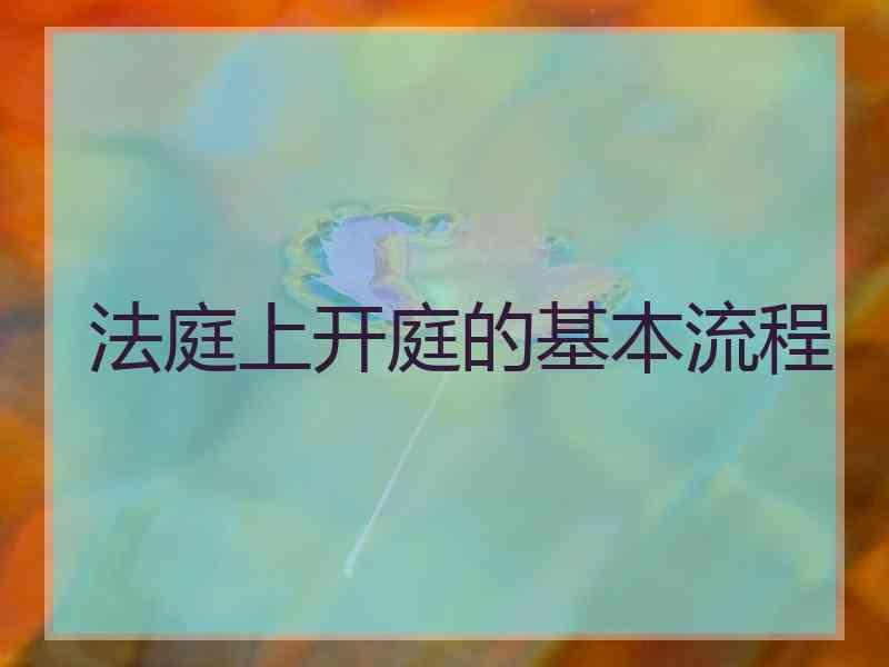 法庭上开庭的基本流程