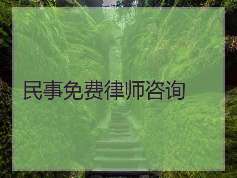 民事免费律师咨询