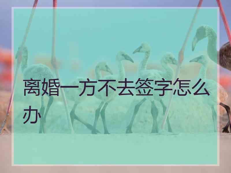 离婚一方不去签字怎么办