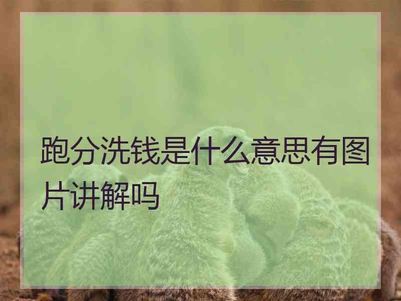 跑分洗钱是什么意思有图片讲解吗