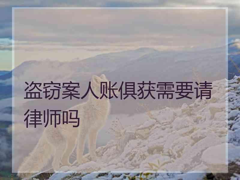 盗窃案人账俱获需要请律师吗