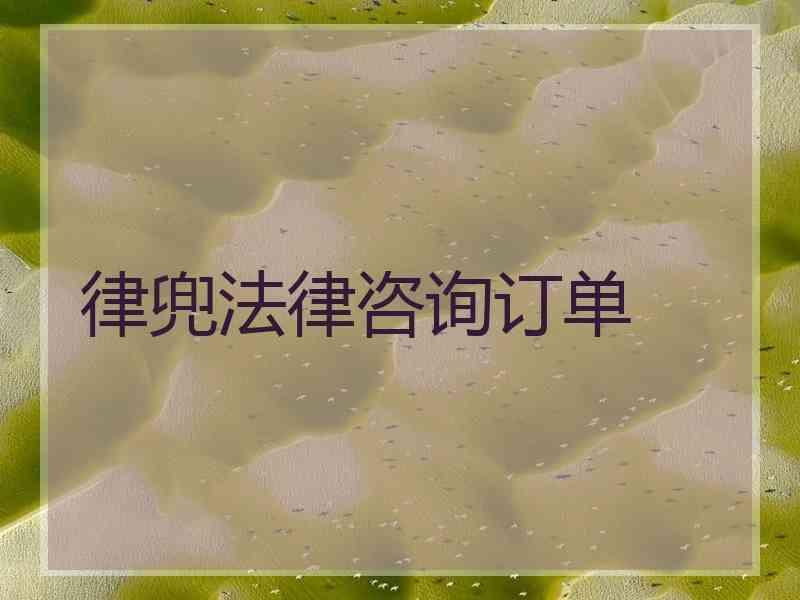 律兜法律咨询订单