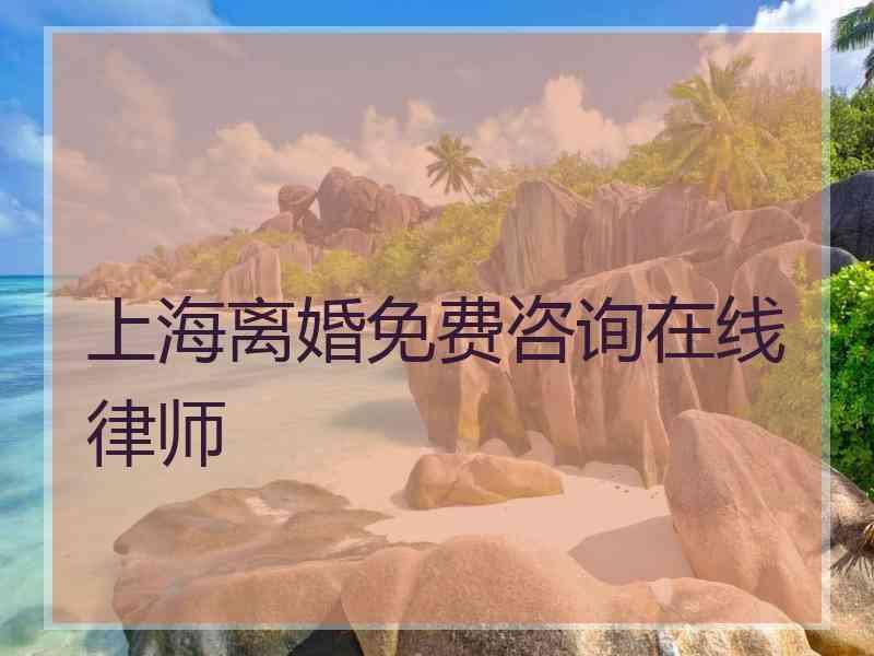 上海离婚免费咨询在线律师