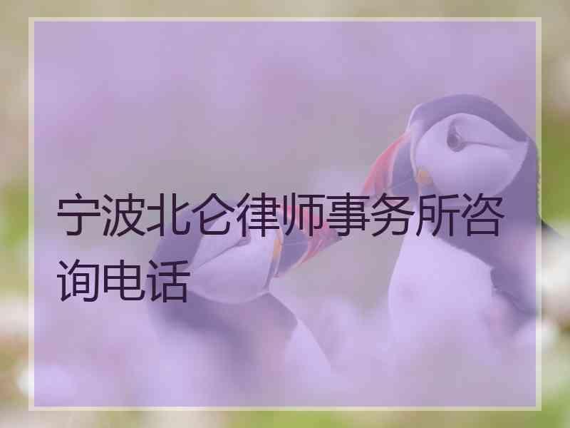 宁波北仑律师事务所咨询电话