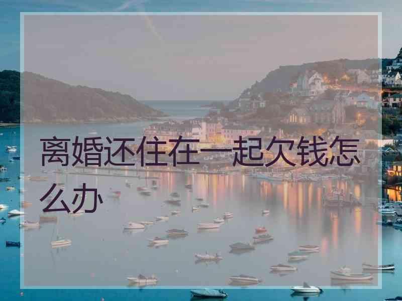 离婚还住在一起欠钱怎么办