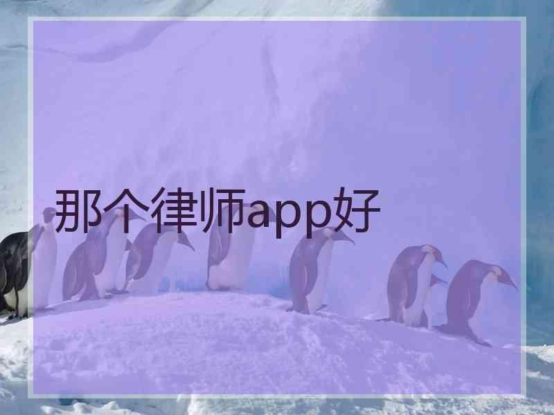 那个律师app好