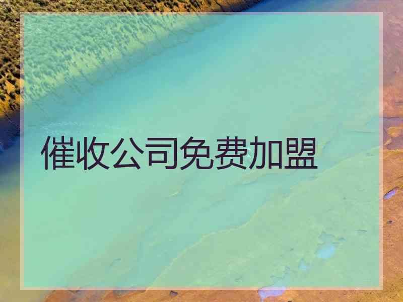 催收公司免费加盟