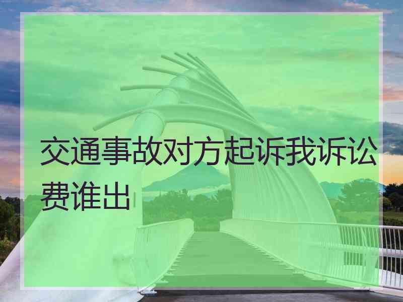 交通事故对方起诉我诉讼费谁出