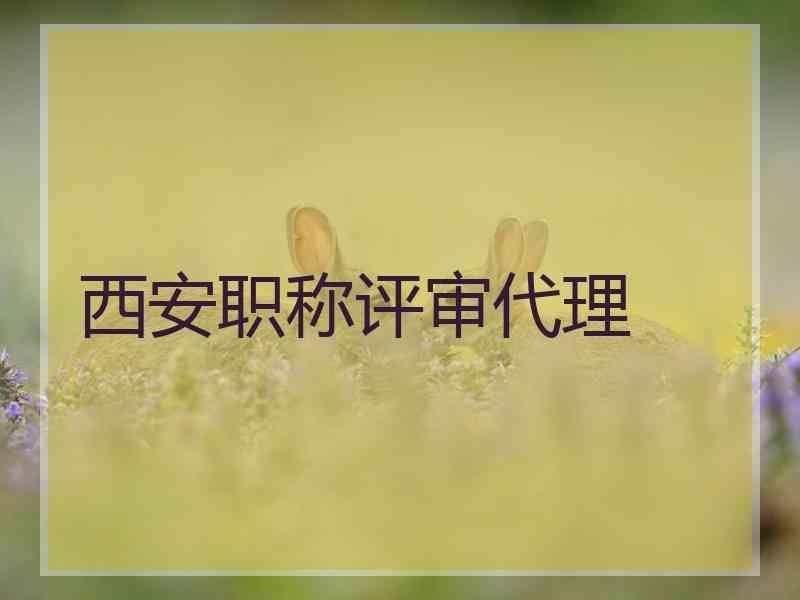 西安职称评审代理