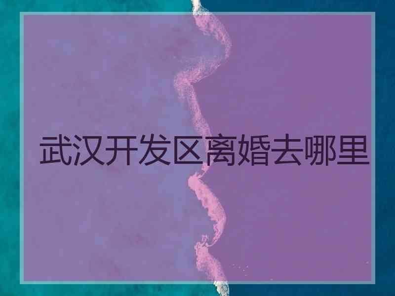 武汉开发区离婚去哪里