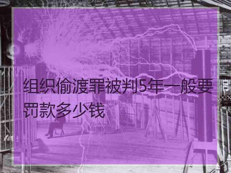 组织偷渡罪被判5年一般要罚款多少钱