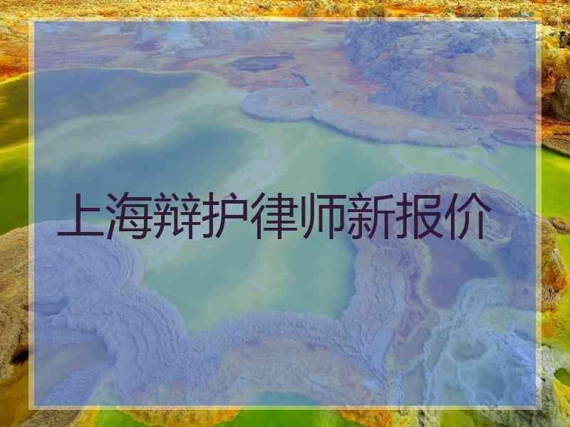 上海辩护律师新报价