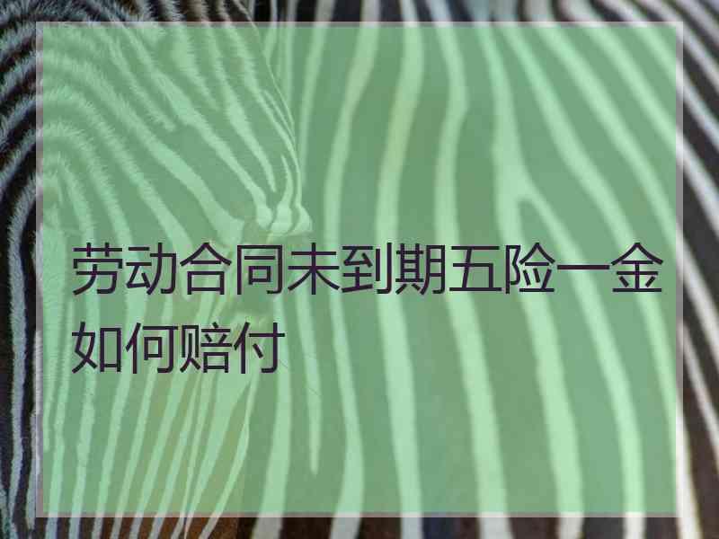 劳动合同未到期五险一金如何赔付