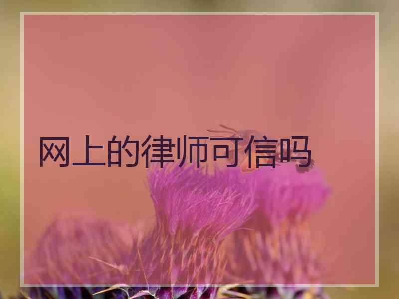 网上的律师可信吗