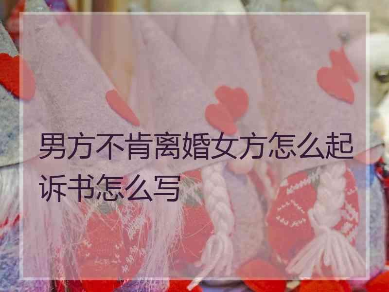 男方不肯离婚女方怎么起诉书怎么写