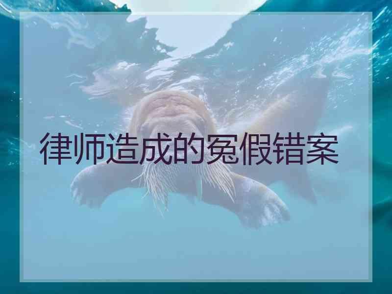 律师造成的冤假错案