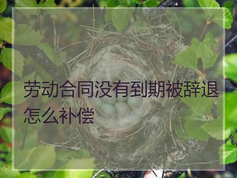 劳动合同没有到期被辞退怎么补偿